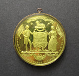 c.1850's Temperance Society 48mm Medal In Glass Dome - By Taylor