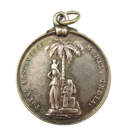 India 1862 Total Abstinence Association 34mm Silver Medal