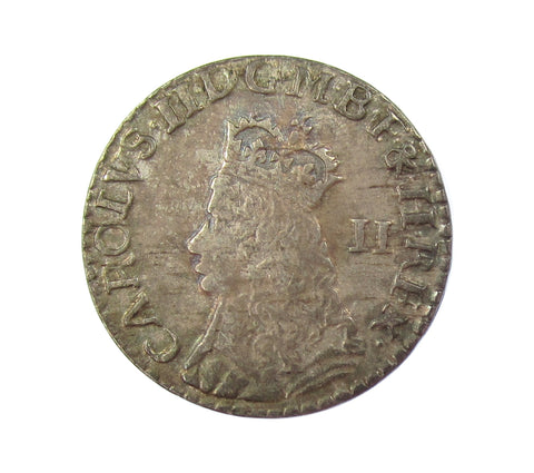 Charles II 1660-1685 Maundy Twopence - NGC AU58