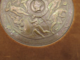 1865 National Art Competition 145mm Framed Copper Medal - By Vechte