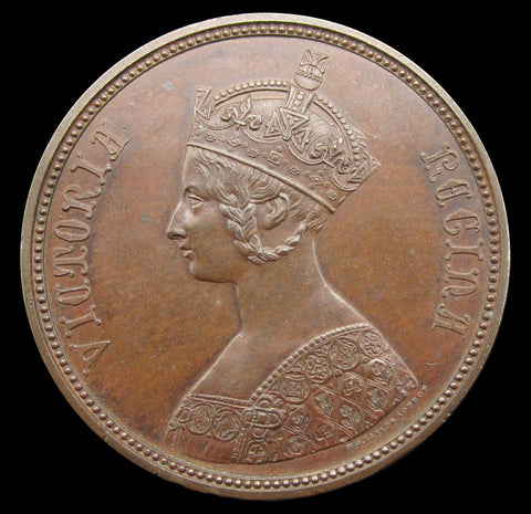 c.1857 Victoria Uniface Pattern 46mm Bronze Medal - By Taylor
