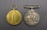 WWI British Medal & Victory Pair - Liverpool Regiment