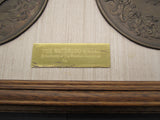 1815 Waterloo Pair Of Framed Uniface Electrotype Medals - By Pistrucci