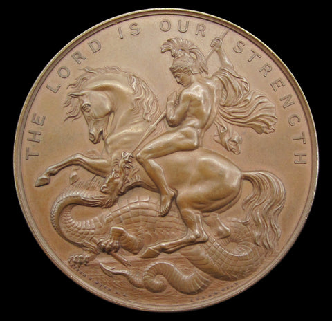 1886 London Polytechnic Exhibition 51mm Cased Medal - By Restall