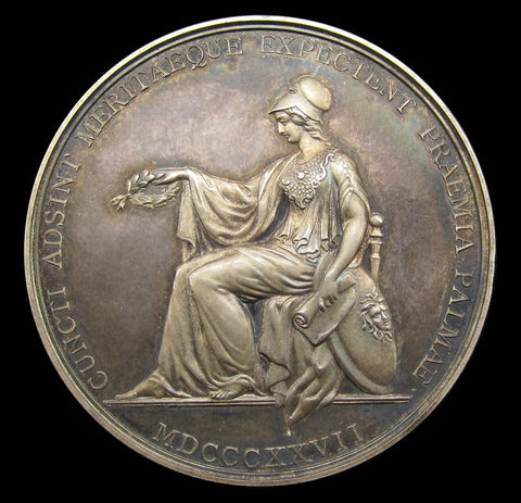 1827 University College London 38mm Silver Prize Medal - Cased