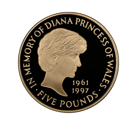 Elizabeth II 1999 Princess Diana Gold Proof £5 - NGC PF70UC